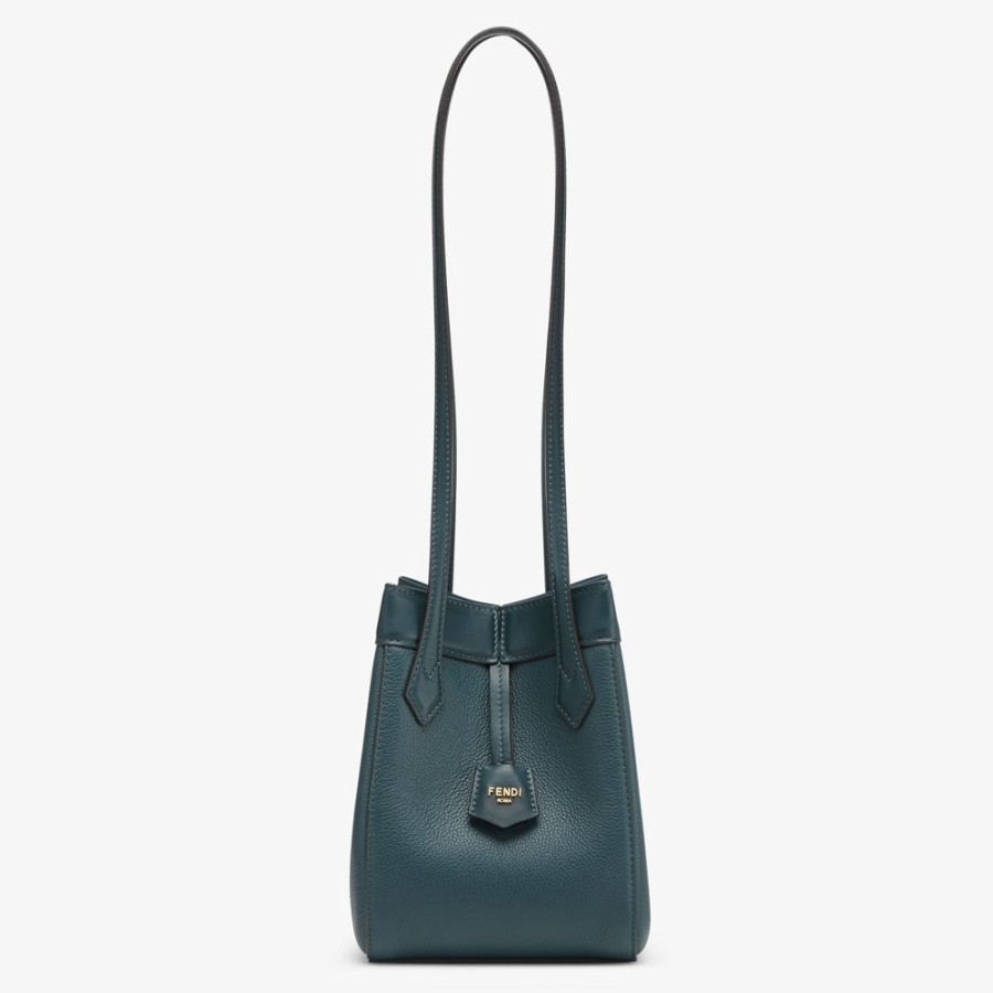 Damen Fendi Mini-Taschen | Wandelbare Mini Bag Aus Leder In Dunkelgrun