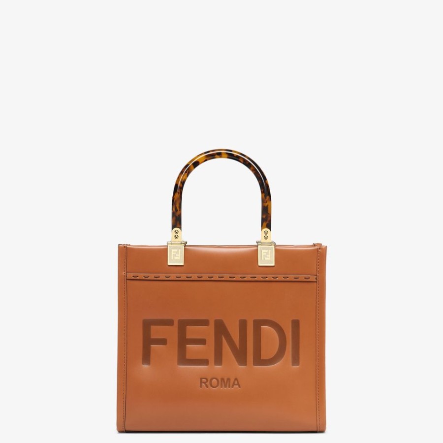 Damen Fendi Timeless | Shopper Aus Leder In Braun