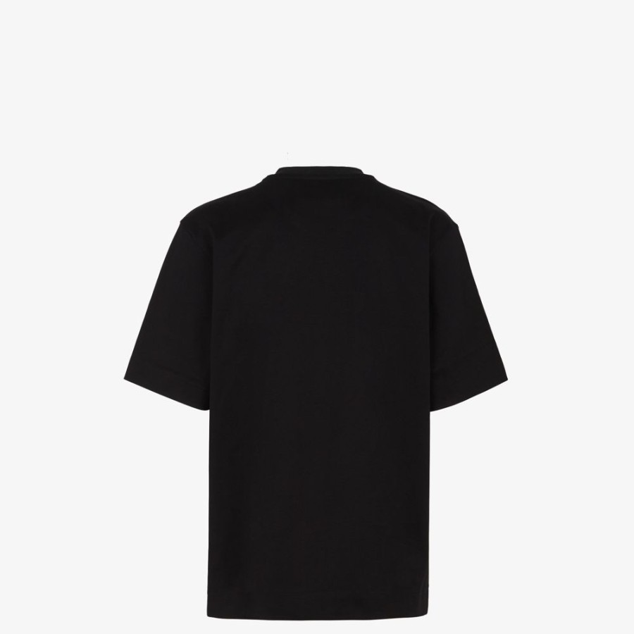 Herren Fendi T-Shirts Und Poloshirts | T-Shirt Aus Jersey In Schwarz