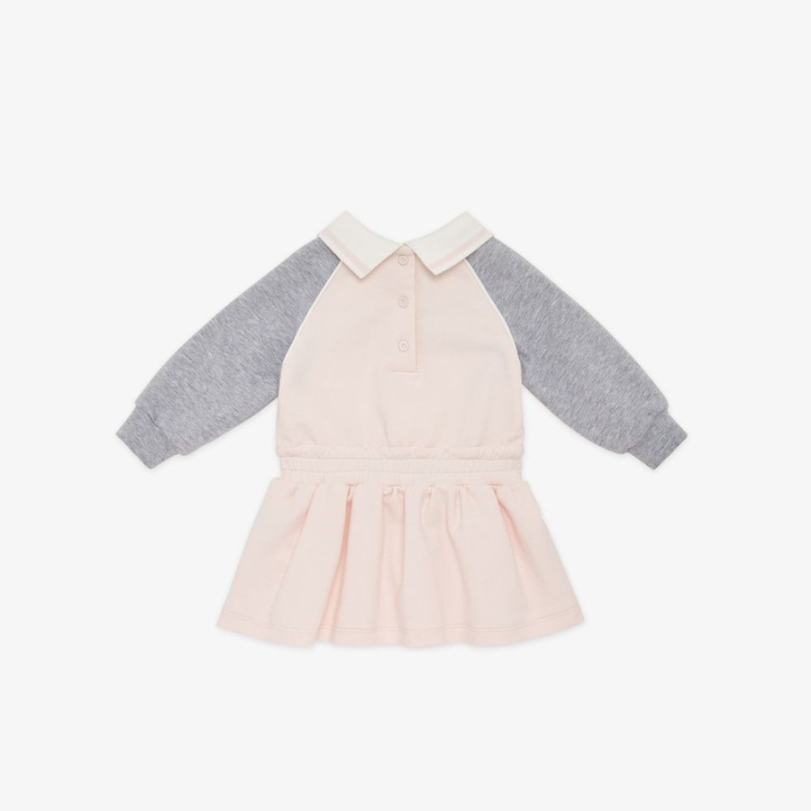 Kids Fendi Baby Madchen | Baby-Kleid Aus Sweatjersey Mit Stickerei