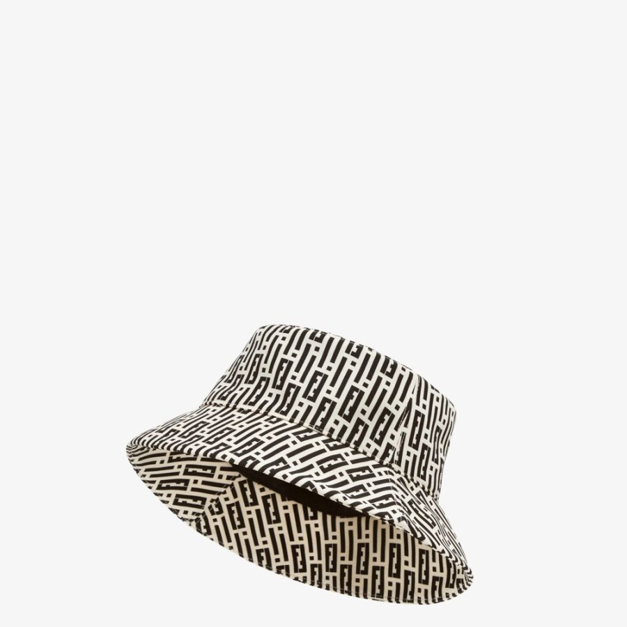 Damen Fendi Mutzen Und Handschuhe | Bucket Hat Aus Stoff In Weis