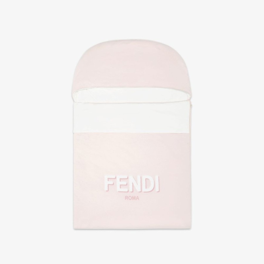 Kids Fendi Baby Junge | Fendi Roma Schlafsack Aus Jersey In Rosa