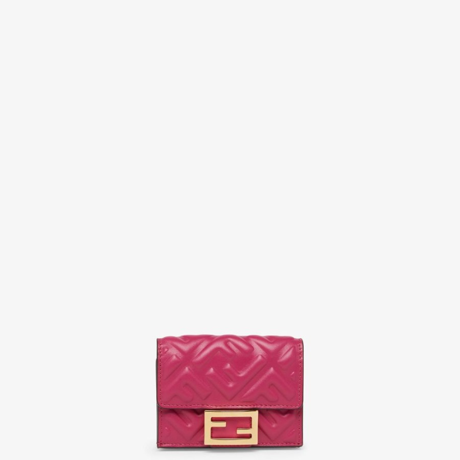 Damen Fendi Portemonnaies | Portemonnaie Aus Nappaleder In Fuchsia