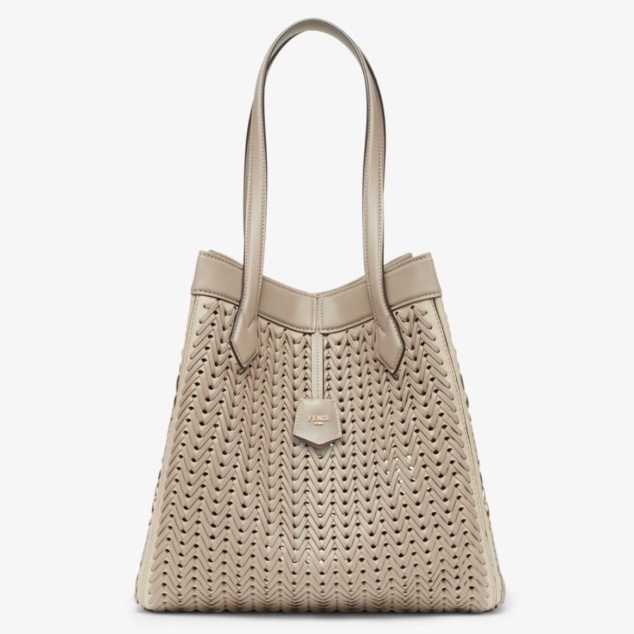 Damen Fendi Beuteltaschen | Wandelbare Tasche Aus Geflochtenem Leder