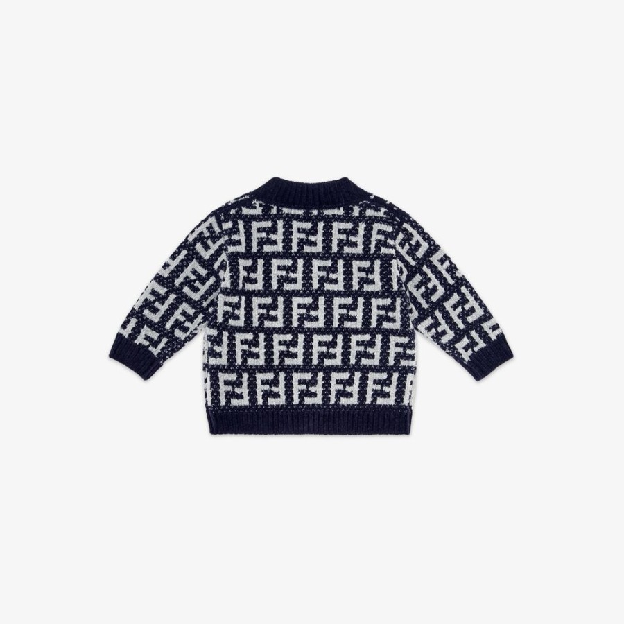 Kids Fendi Baby Madchen | Baby-Cardigan Aus Chenille Mit Logo