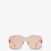 Damen Fendi Sonnenbrillen | Rosa Sonnenbrille In Maskenform