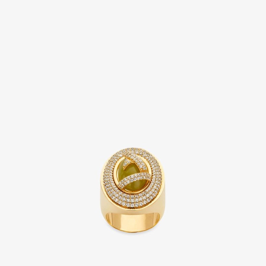 Damen Fendi Ringe | Ring Aus Metall, Goldfarben