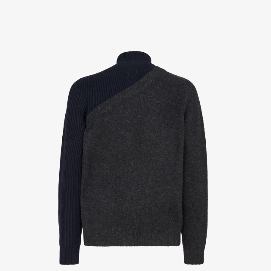 Herren Fendi Strickbekleidung | Pullover Aus Alpakawolle, Mehrfarbig