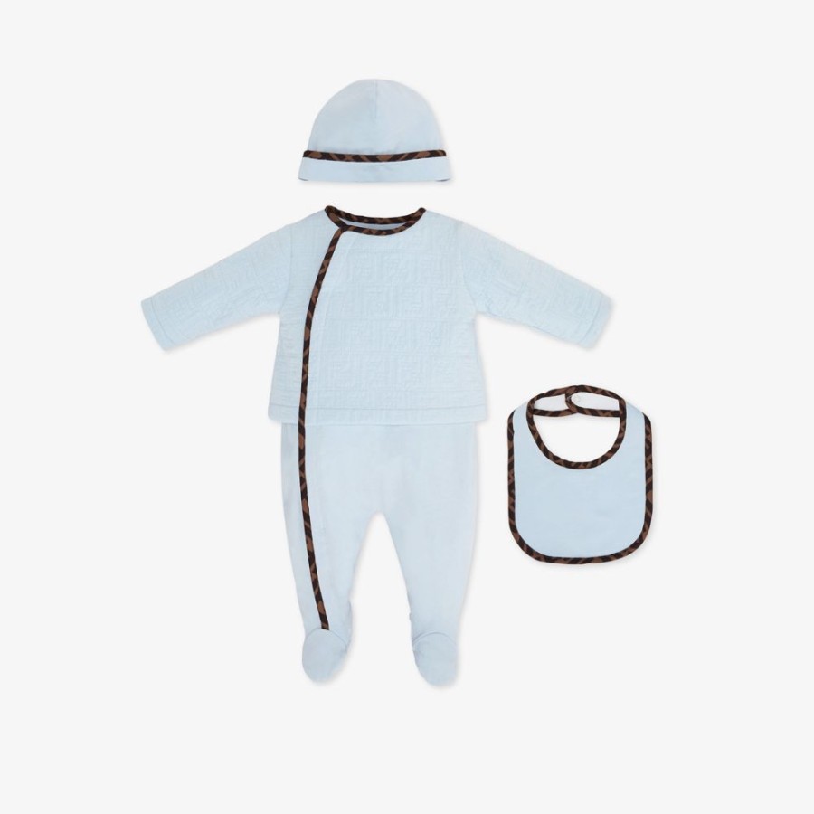 Kids Fendi Baby Junge | Baby-Set Aus Gesteppter Baumwolle