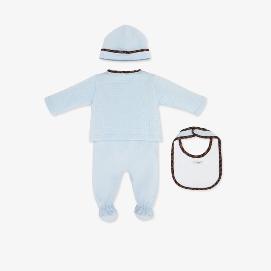 Kids Fendi Baby Junge | Baby-Set Aus Gesteppter Baumwolle