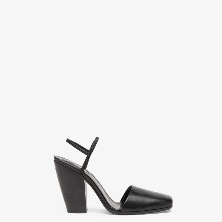 Damen Fendi Pumps Und Slingbacks | Slingback Aus Schwarzem Nappa