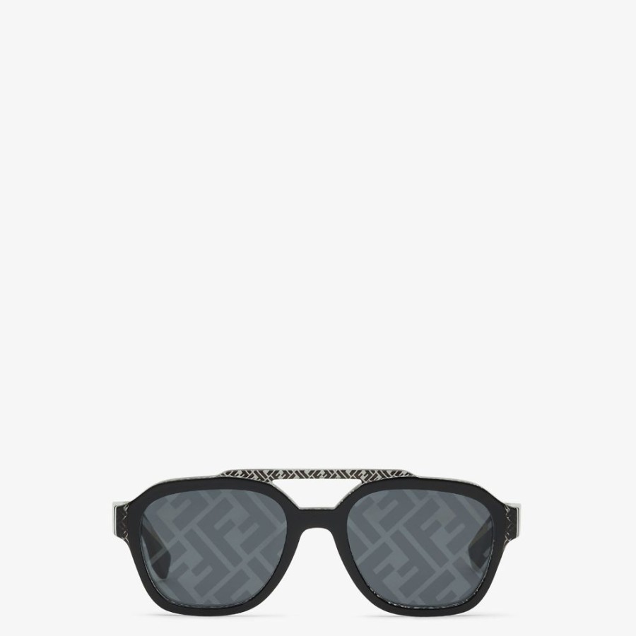 Herren Fendi Sonnenbrillen | Sonnenbrille Aus Acetat In Schwarz