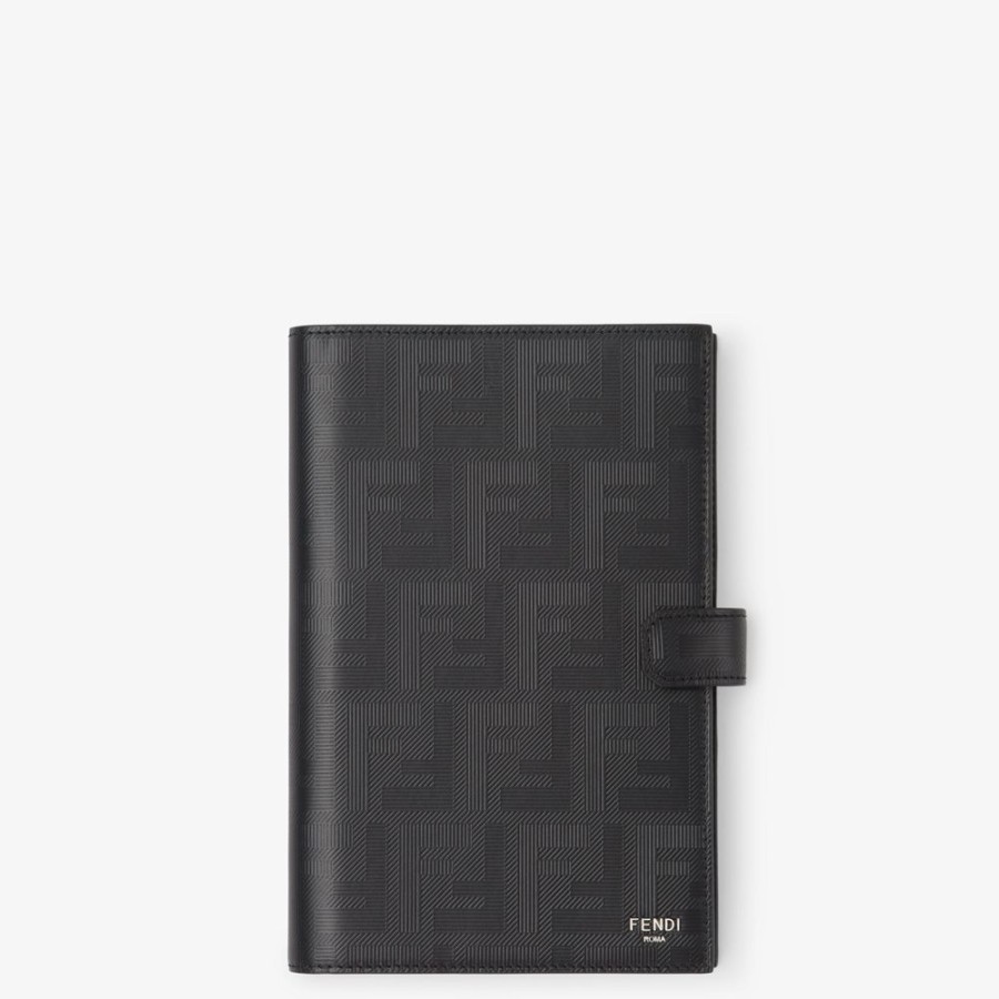 Herren Fendi Reise- Und Lifestyle-Accessoires | Notizbuch Aus Leder In Schwarz