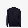 Herren Fendi Strickbekleidung | Pullover Aus Wolle Und Nylon In Blau