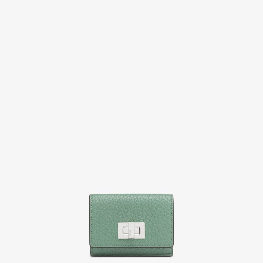 Damen Fendi Portemonnaies | Portemonnaie Aus Leder In Mintgrun