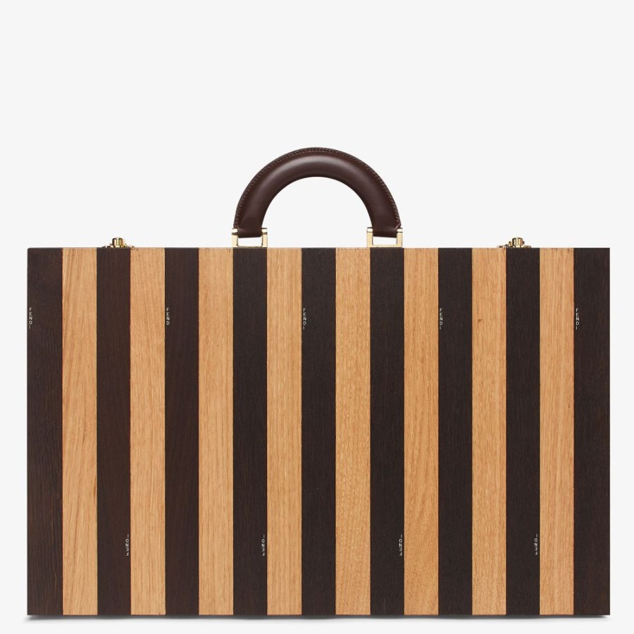 Home Decor & Lifestyle Fendi Lifestyle | Backgammon Schachtel Aus Holz Mit Pequin-Motiv