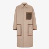 Herren Fendi Mantel Und Oberbekleidung | Trenchcoat Aus Stoff In Braun