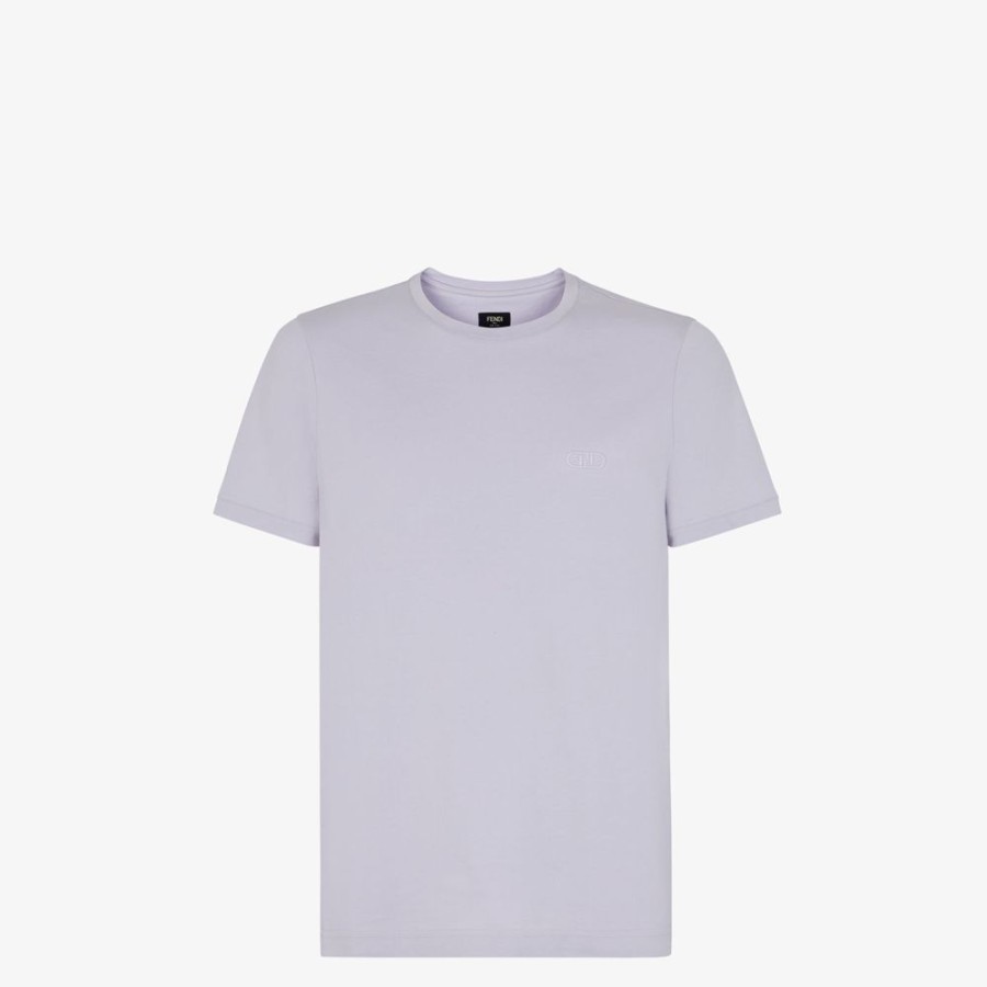 Herren Fendi T-Shirts Und Poloshirts | T-Shirt Aus Jersey In Lila