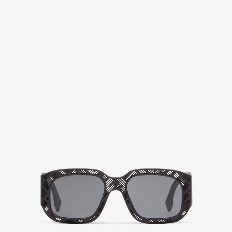 Herren Fendi Sonnenbrillen | Sonnenbrille Aus Acetat In Schwarz