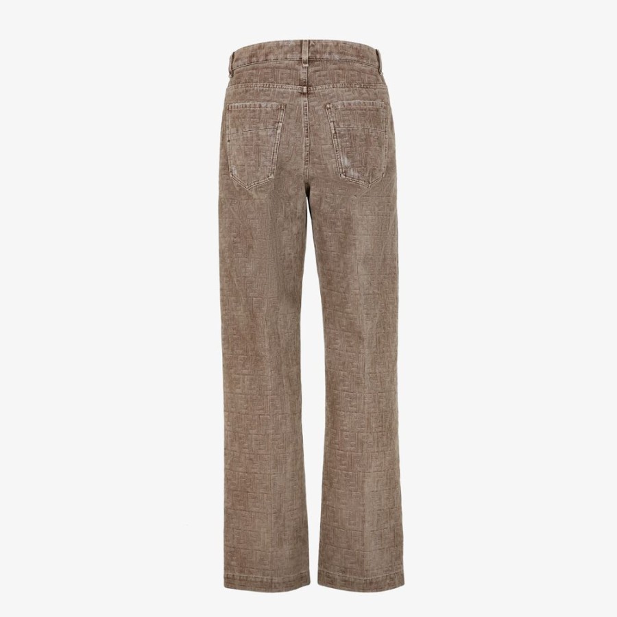 Herren Fendi Jeans Und Hosen | Hose Aus Denim In Beige