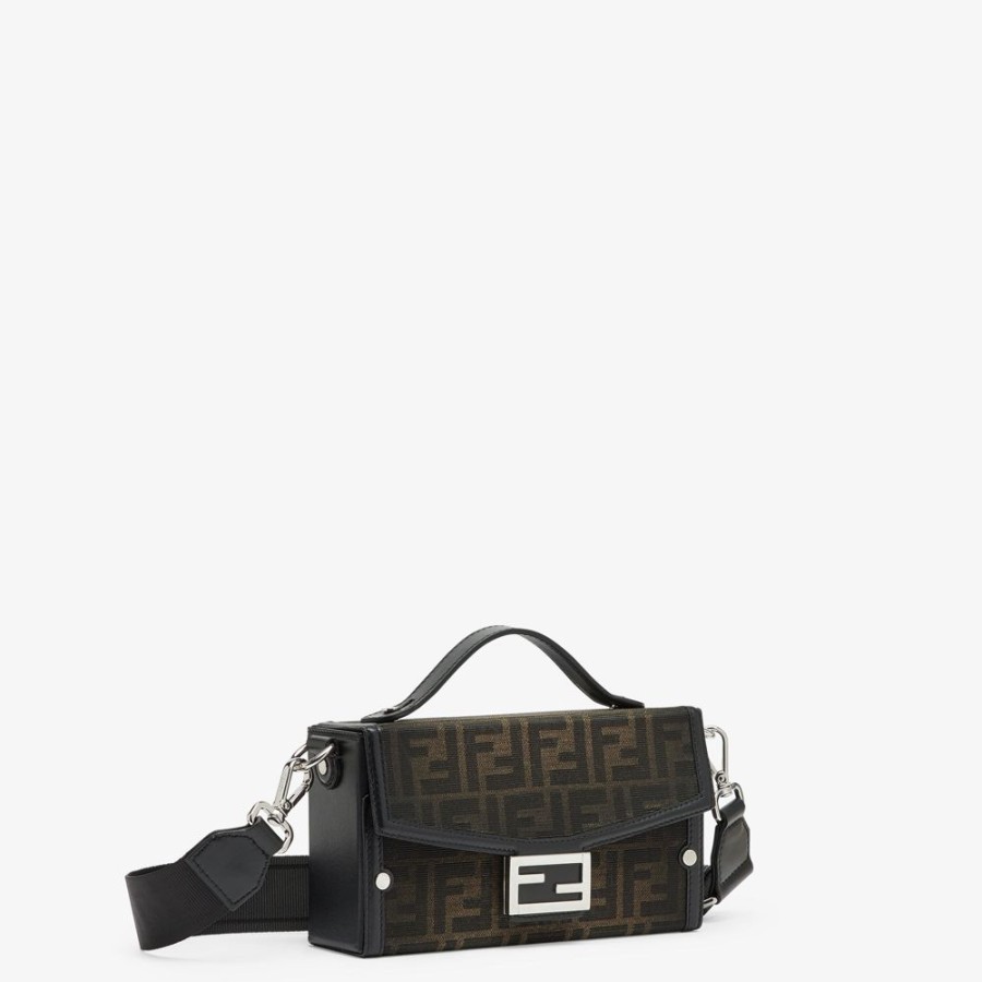 Herren Fendi Messenger Bags | Tasche Aus Ff-Stoff In Braun