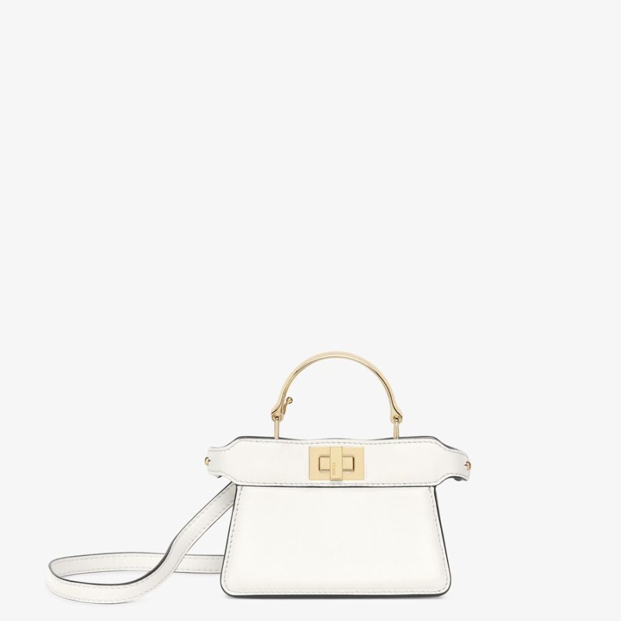 Damen Fendi Miniature Taschen | Minibag Aus Nappaleder In Weis