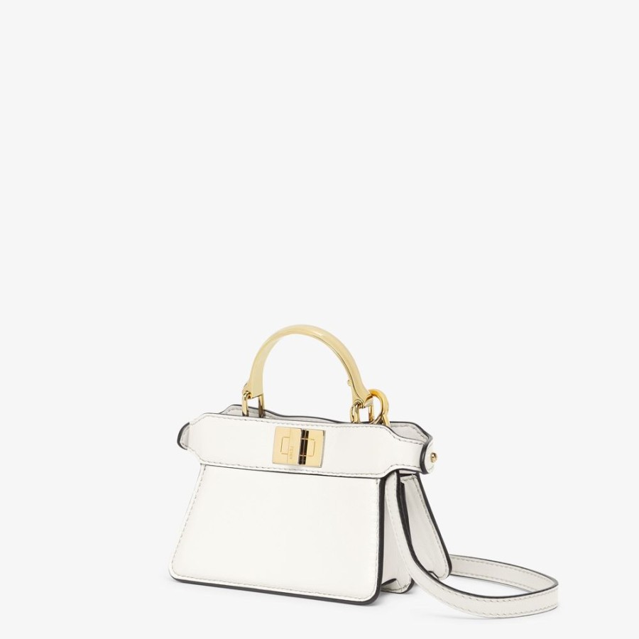 Damen Fendi Miniature Taschen | Minibag Aus Nappaleder In Weis