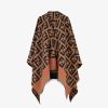 Damen Fendi Schals Und Ponchos | Poncho Aus Wolle Und Seide Mehrfarbig