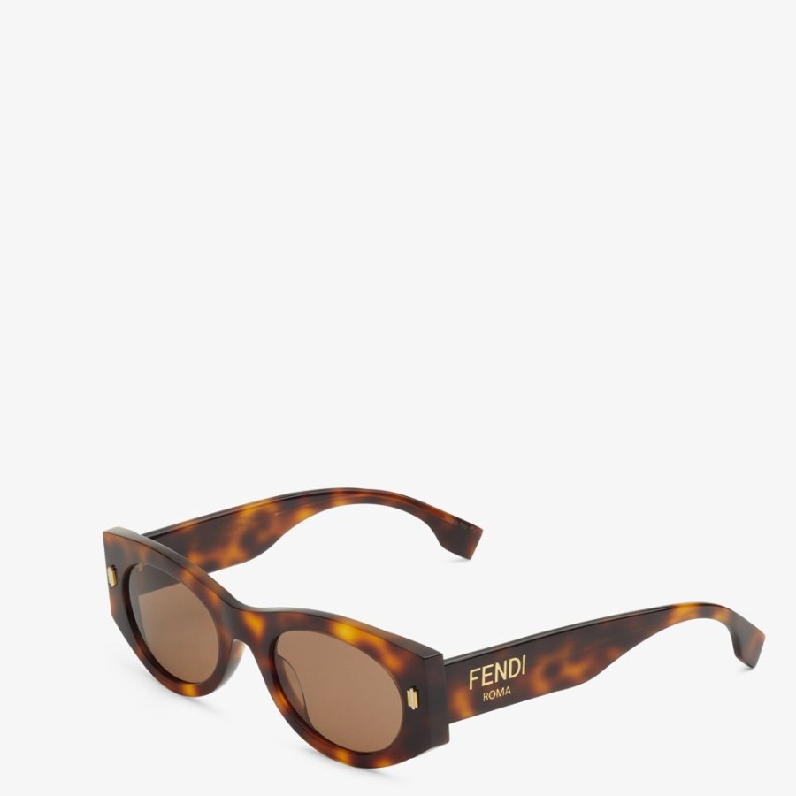 Damen Fendi Sonnenbrillen | Sonnenbrille Aus Acetat In Havannabraun