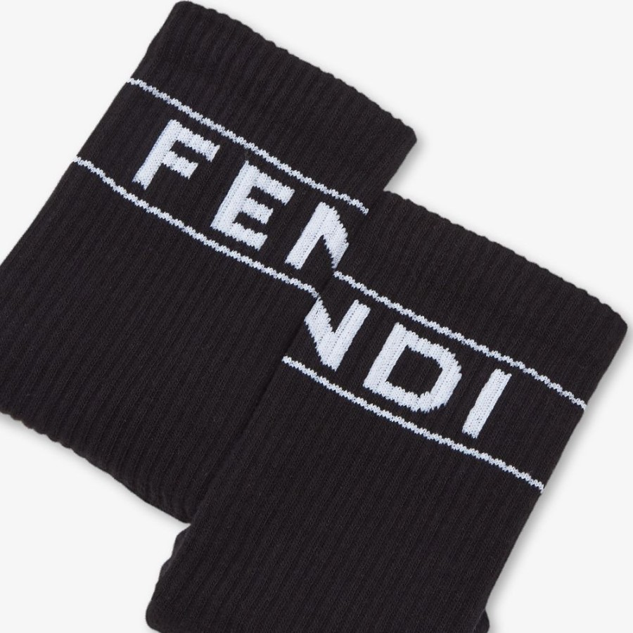 Herren Fendi Socken | Socken Aus Frottee In Schwarz