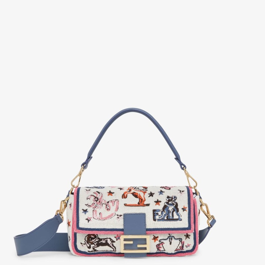 Damen Fendi Schulter- Und Crossbody-Taschen | Tasche Mit „Fendi Astrology"-Stickerei