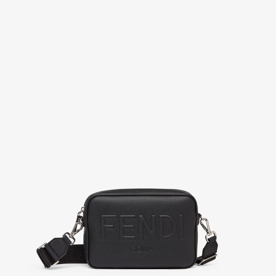 Herren Fendi Messenger Bags | Tasche Aus Leder In Schwarz