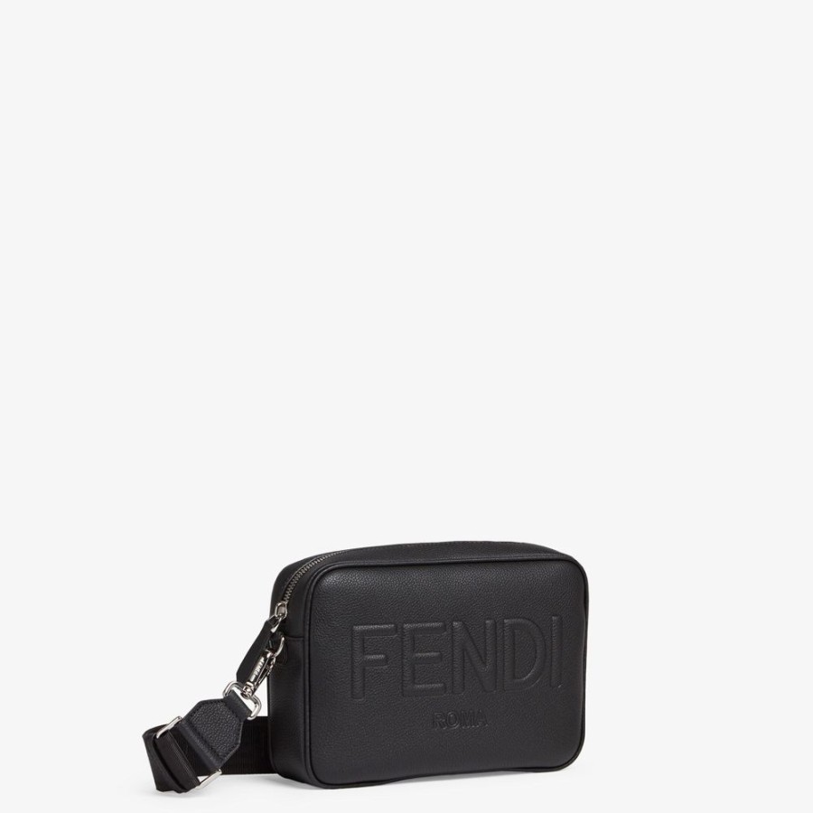 Herren Fendi Messenger Bags | Tasche Aus Leder In Schwarz