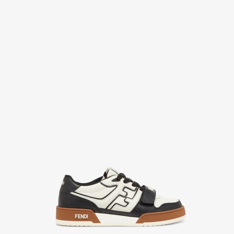 Damen Fendi Sneakers | Low-Top-Sneaker Aus Leder In Schwarz