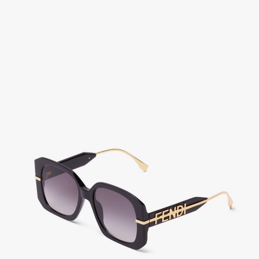 Damen Fendi Sonnenbrillen | Sonnenbrille Aus Acetat In Schwarz