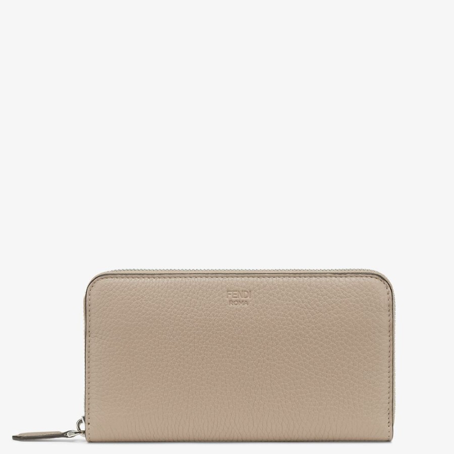 Damen Fendi Portemonnaies | Portemonnaie Aus Leder In Beige