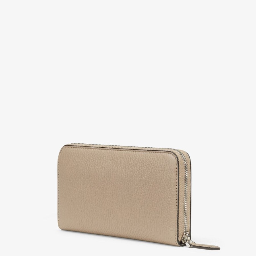 Damen Fendi Portemonnaies | Portemonnaie Aus Leder In Beige