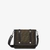 Herren Fendi Messenger Bags | Tasche Aus Ff-Stoff In Braun