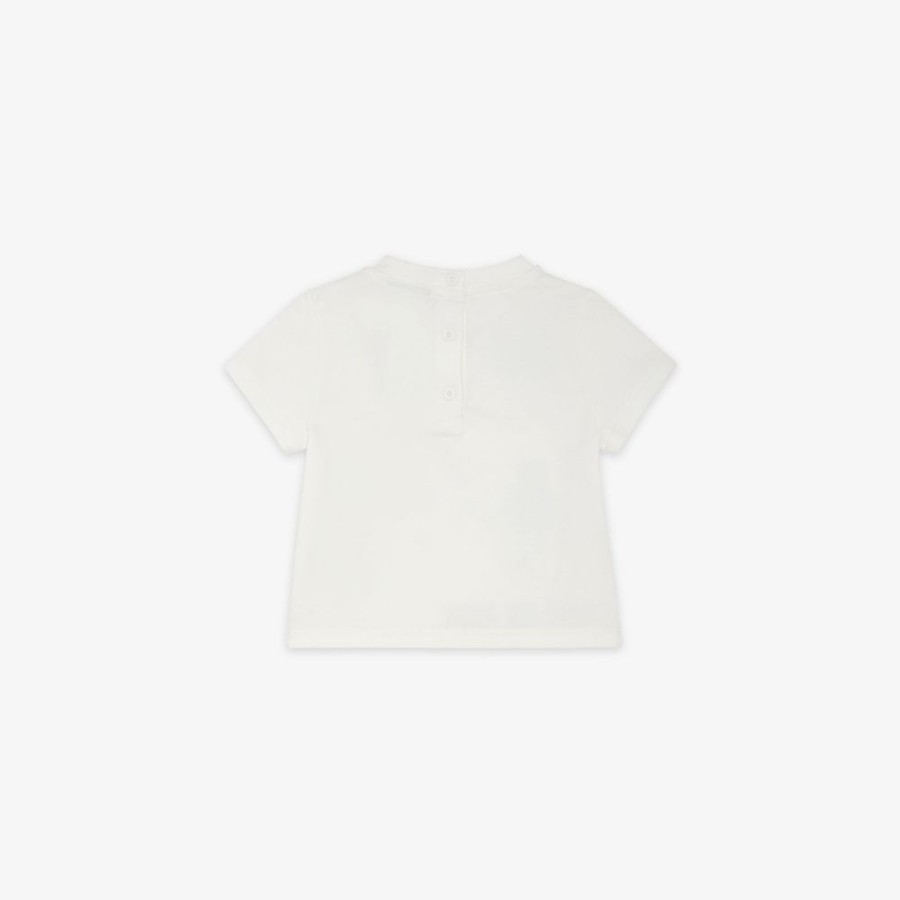 Kids Fendi Baby Junge | Baby-T-Shirt Aus Jersey In Weis, Mehrfarbig