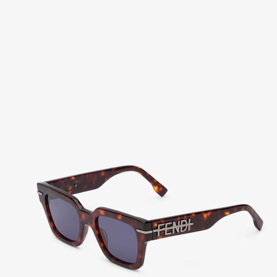 Herren Fendi Sonnenbrillen | Sonnenbrille Aus Acetat In Havanna Rot