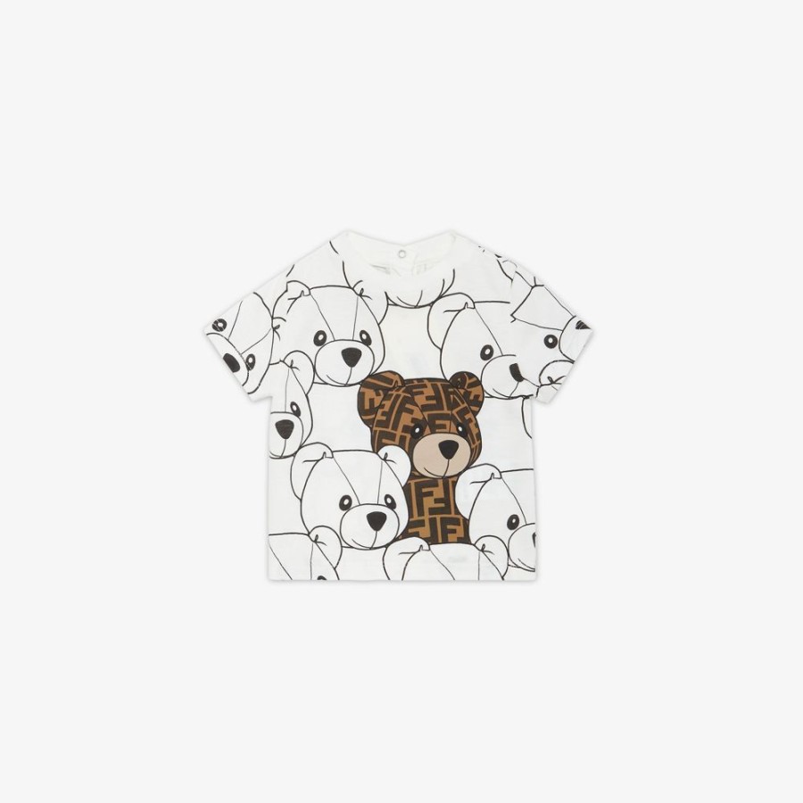 Kids Fendi Baby Junge | Baby-T-Shirt Aus Jersey Mit Mehrfarbigem Print