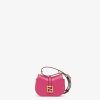 Damen Fendi Miniature Taschen | Charm Aus Leder In Fuchsia