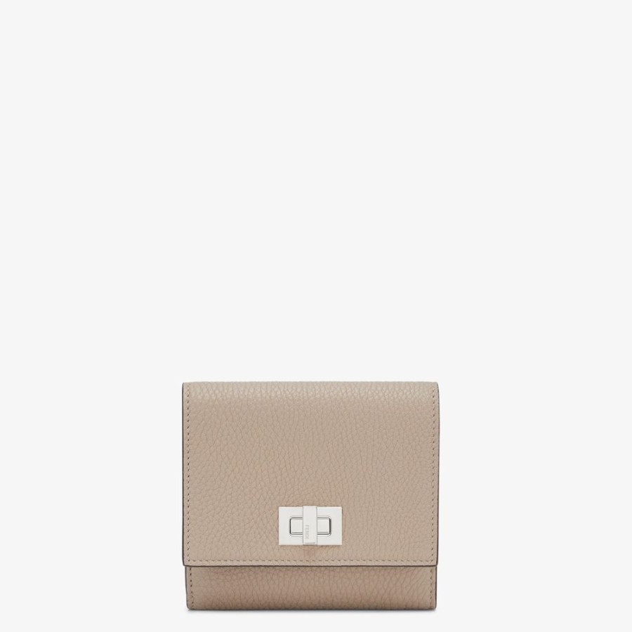 Damen Fendi Portemonnaies | Portemonnaie Aus Leder In Beige