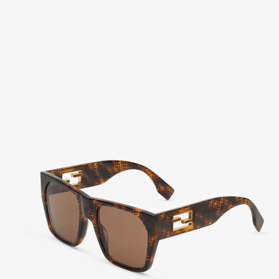 Damen Fendi Sonnenbrillen | Sonnenbrille Aus Acetat In Havannabraun