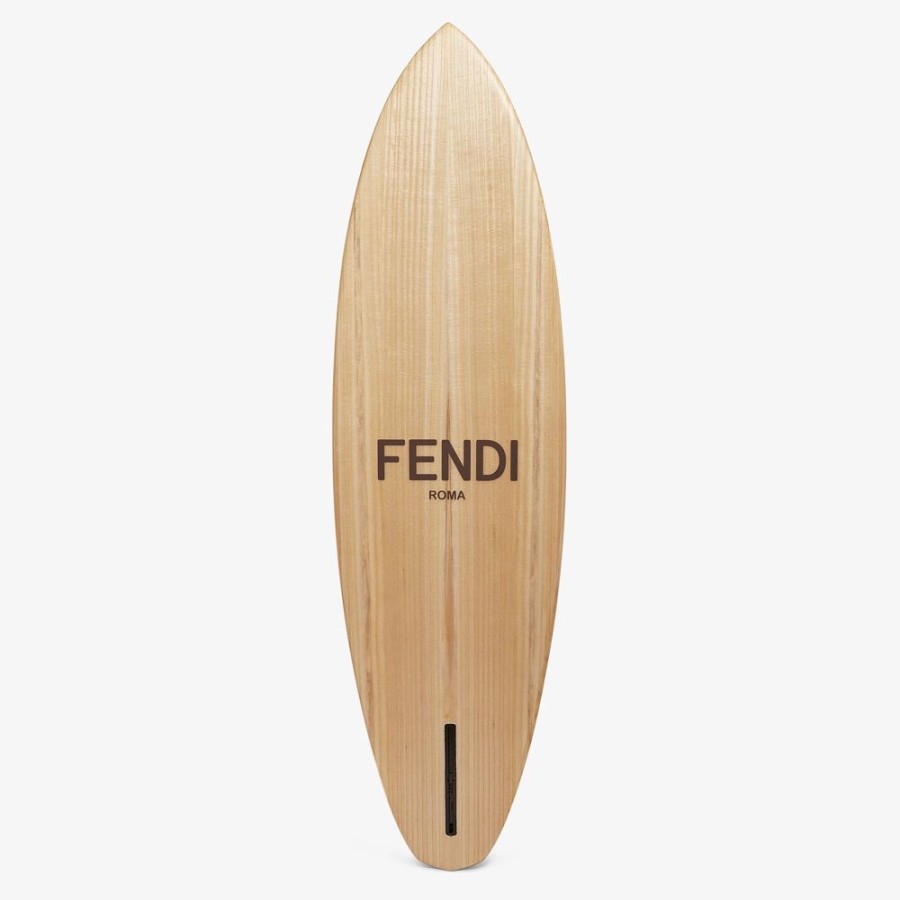 Home Decor & Lifestyle Fendi Lifestyle | Surfboard Aus Holz In Braun