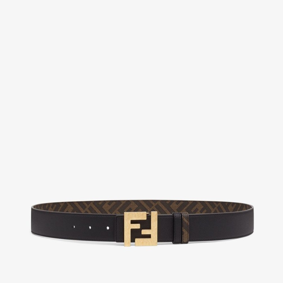 Herren Fendi Gurtel | Wendegurtel Aus Ff-Gewebe