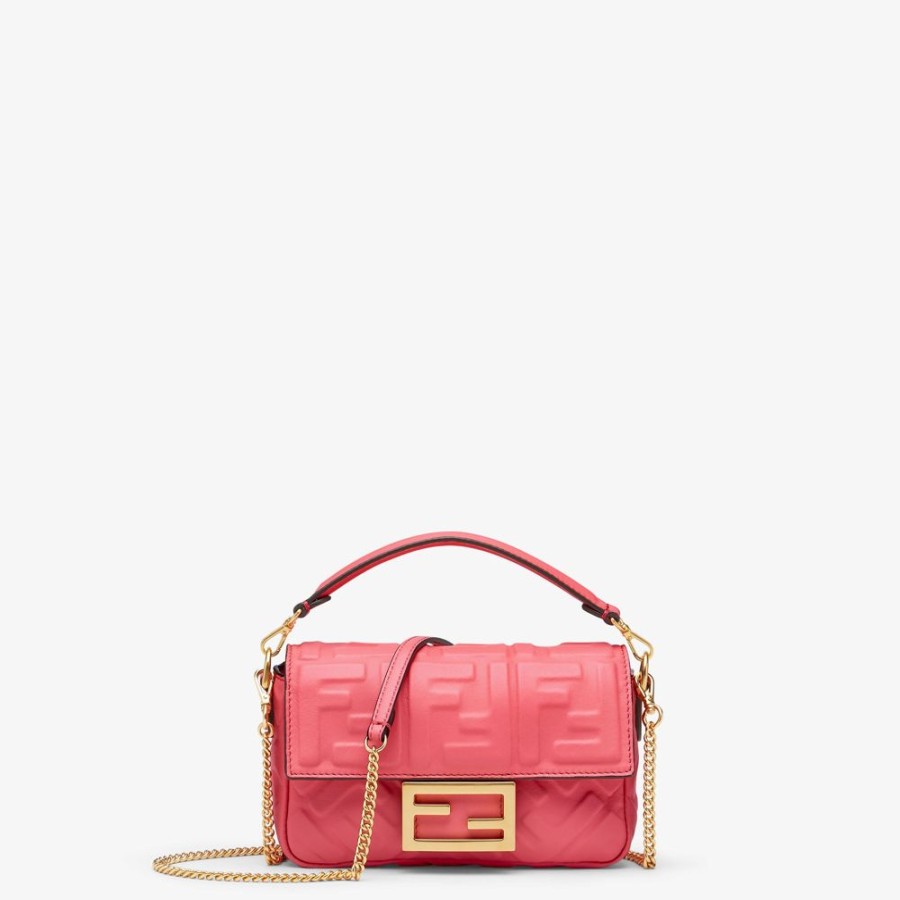 Damen Fendi Mini-Taschen | Tasche Aus Nappaleder In Rosa