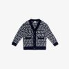 Kids Fendi Ready To Wear | Junior-Cardigan Aus Chenille Mit Logo