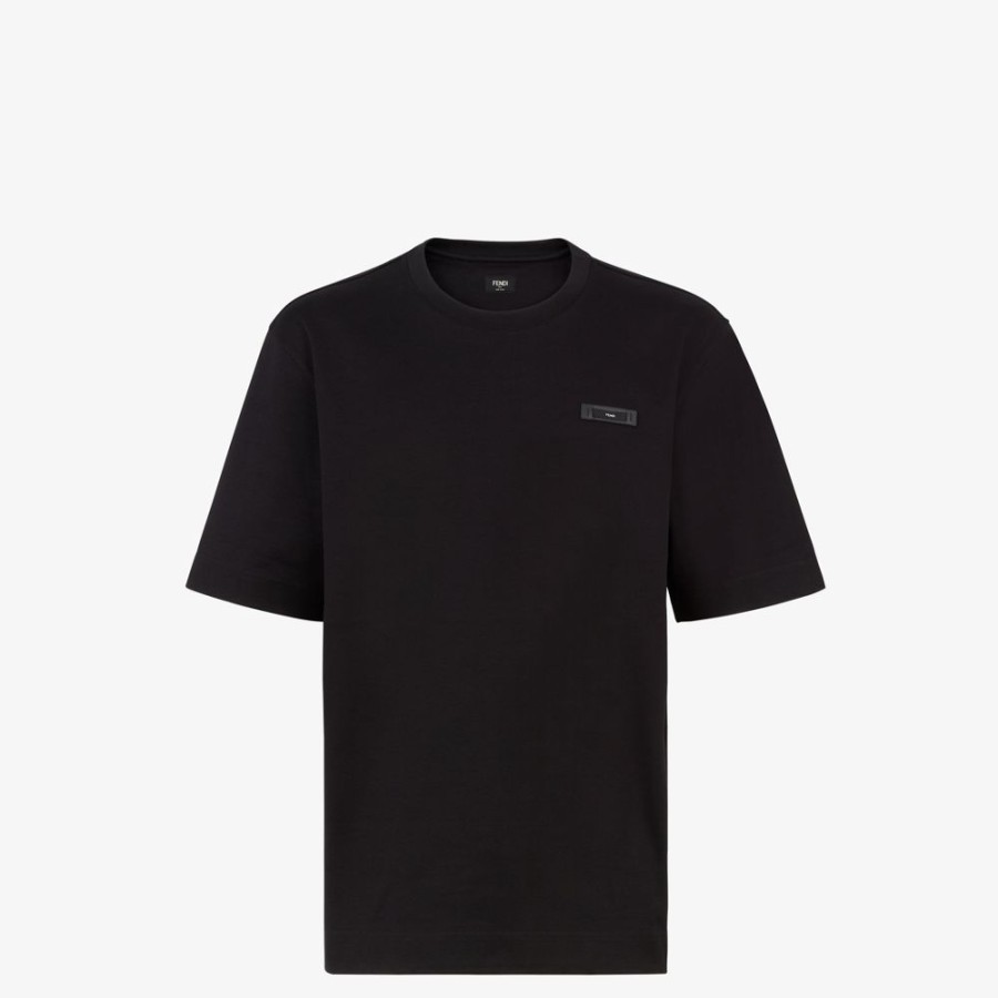 Herren Fendi T-Shirts Und Poloshirts | T-Shirt Aus Jersey In Schwarz