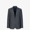 Herren Fendi Jacken Und Anzuge | Jacke Aus Jacquardgewebe In Blau